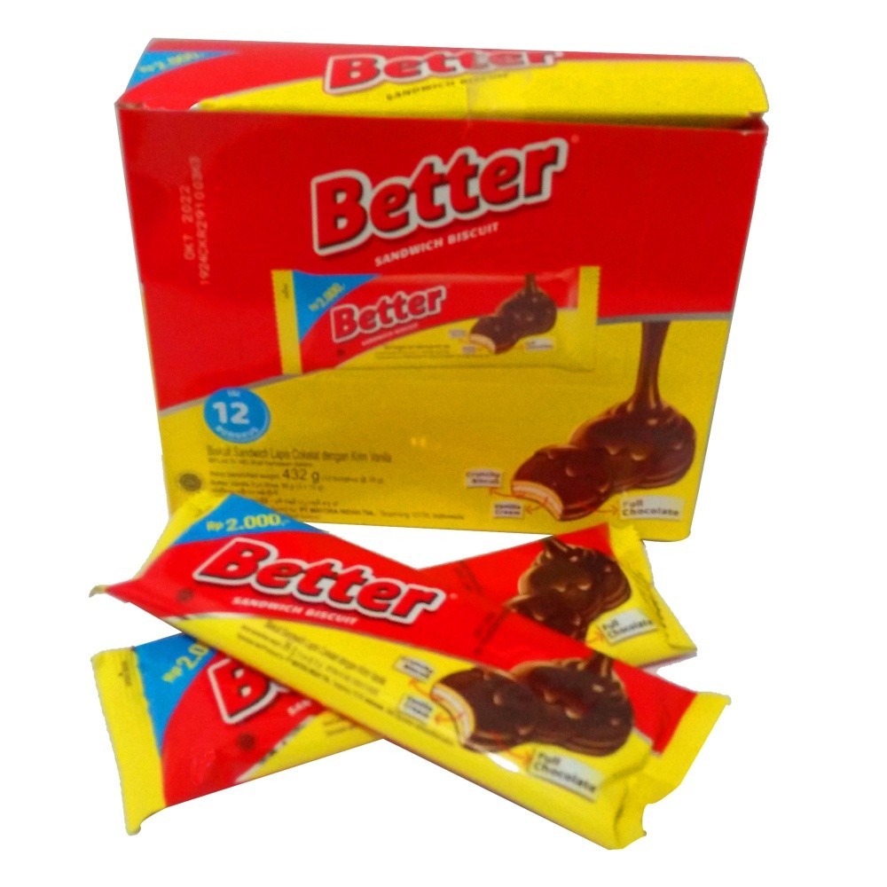 

Murah - Better Sandwich Biskuit Fun Bites Kemasan Box Isi 12 pcs