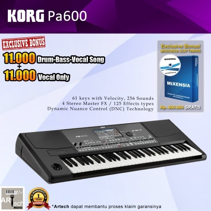 KORG Pa 600 / Pa600 / Pa-600 Professional Arranger Garansi RESMI