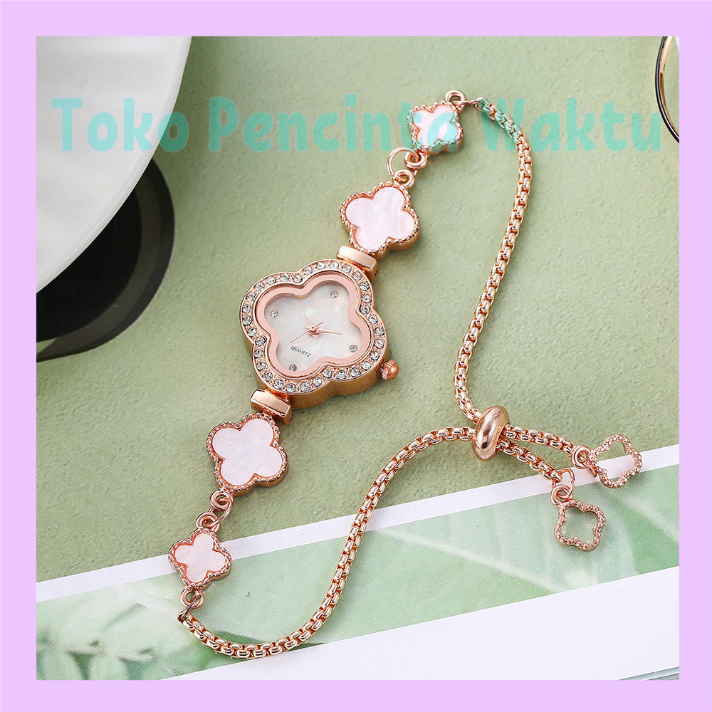(Bisa-COD) Jam Tangan Wanita Mewah dengan RANTAI SERUT: Jam Tangan Wanita Fashion Korea: Tali Serut 