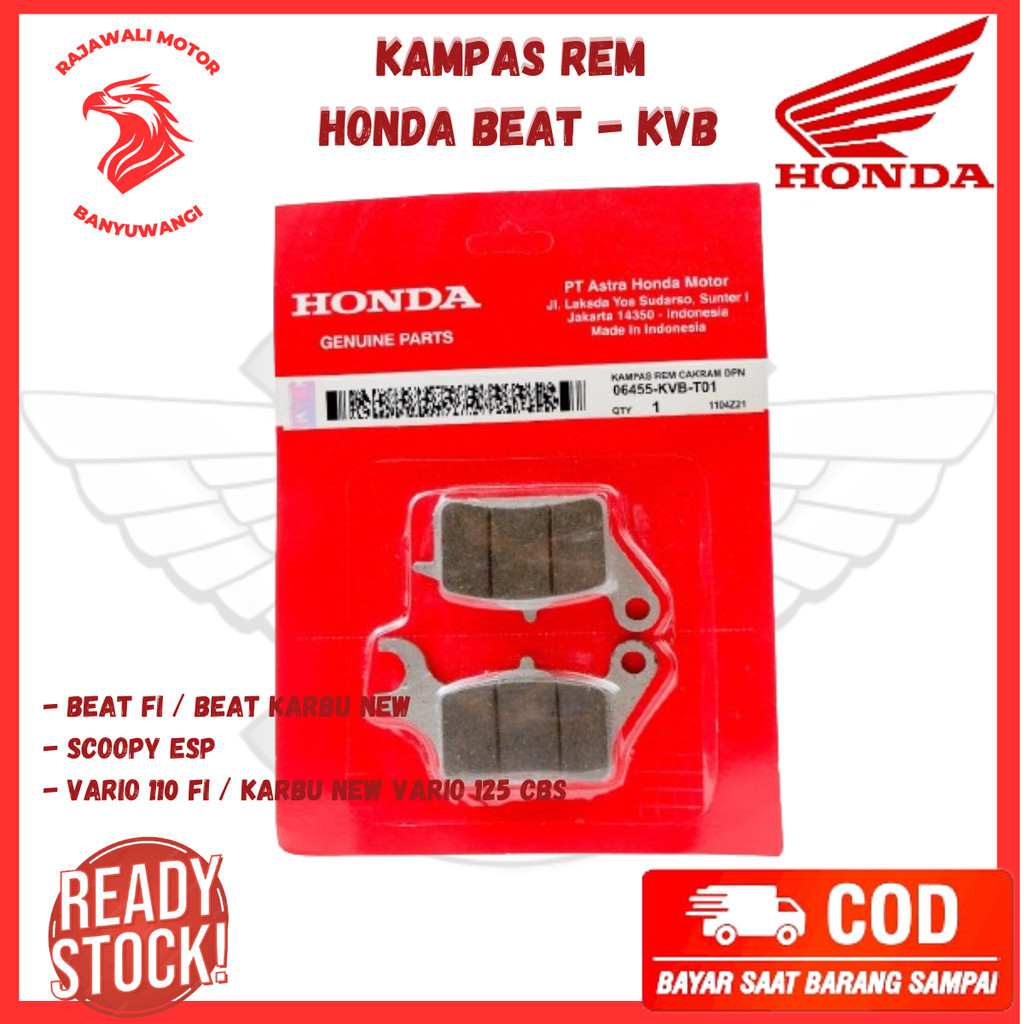 kampas rem honda beat - kampas rem depan beat fi - Depan Honda Beat - vario cbs - KVB - scoopy
