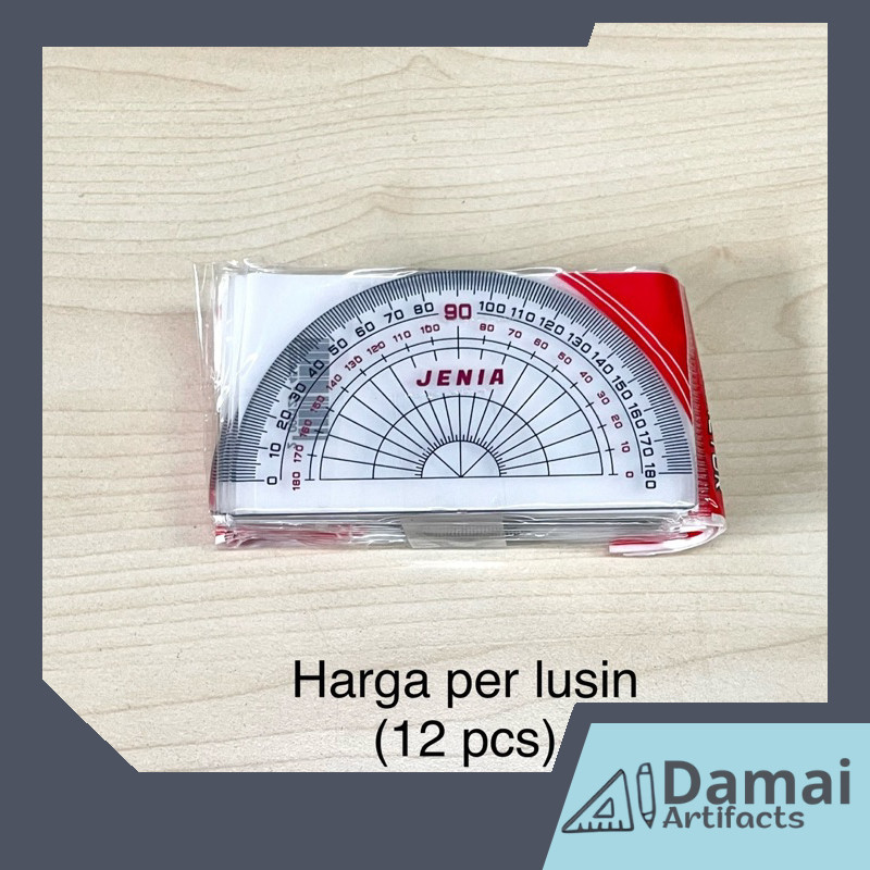 

Busur 180 derajat JENIA 180/10cm (Harga per Lusin)