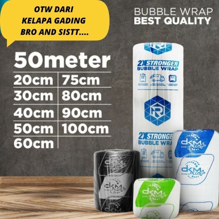 

BUBBLE WRAP HITAM BUBLE WRAP BENING DKM PLUS POTONGAN - BENING LOGO HIJ, 30CM x 50M