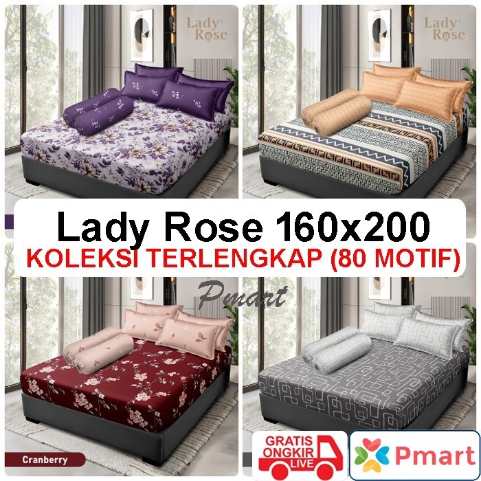 AP65TZ SPREI LADY ROSE 160x200 / SPREI LADY ROSE QUEEN / SPREI LADYROSE  /  SPRAI LADY ROSE 160x200