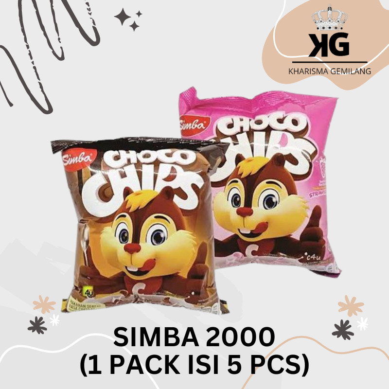 

KG - SIMBA CHOCO CHIPS 24gr (1 PACK IS 5 PCS) Snack Coklat Murah Cemilan Anak Biskuit