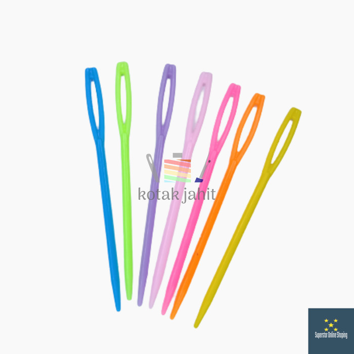 DIY jarum plastik tapestry 10 pcs alat jahit rajut sulam kristik meronce Real Premium