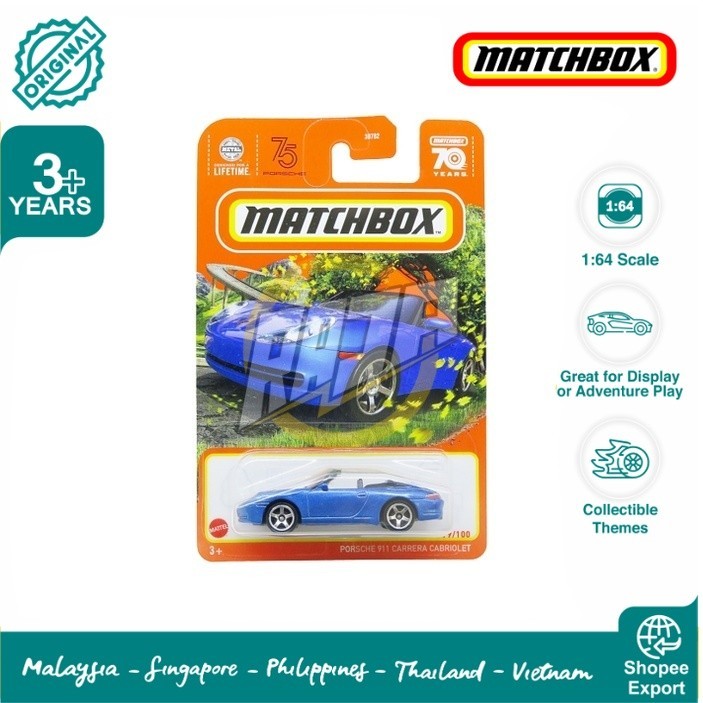 Matchbox 70th Porsche 911 Carrera Cabriolet - Cvradit