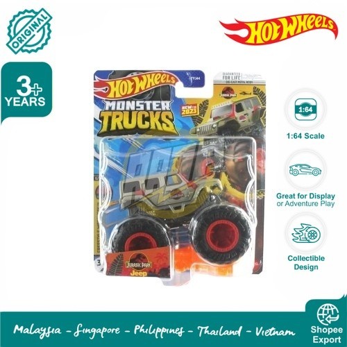 Hot Wheels Monster Trucks 2023 Jurassic Jeep Wrangler