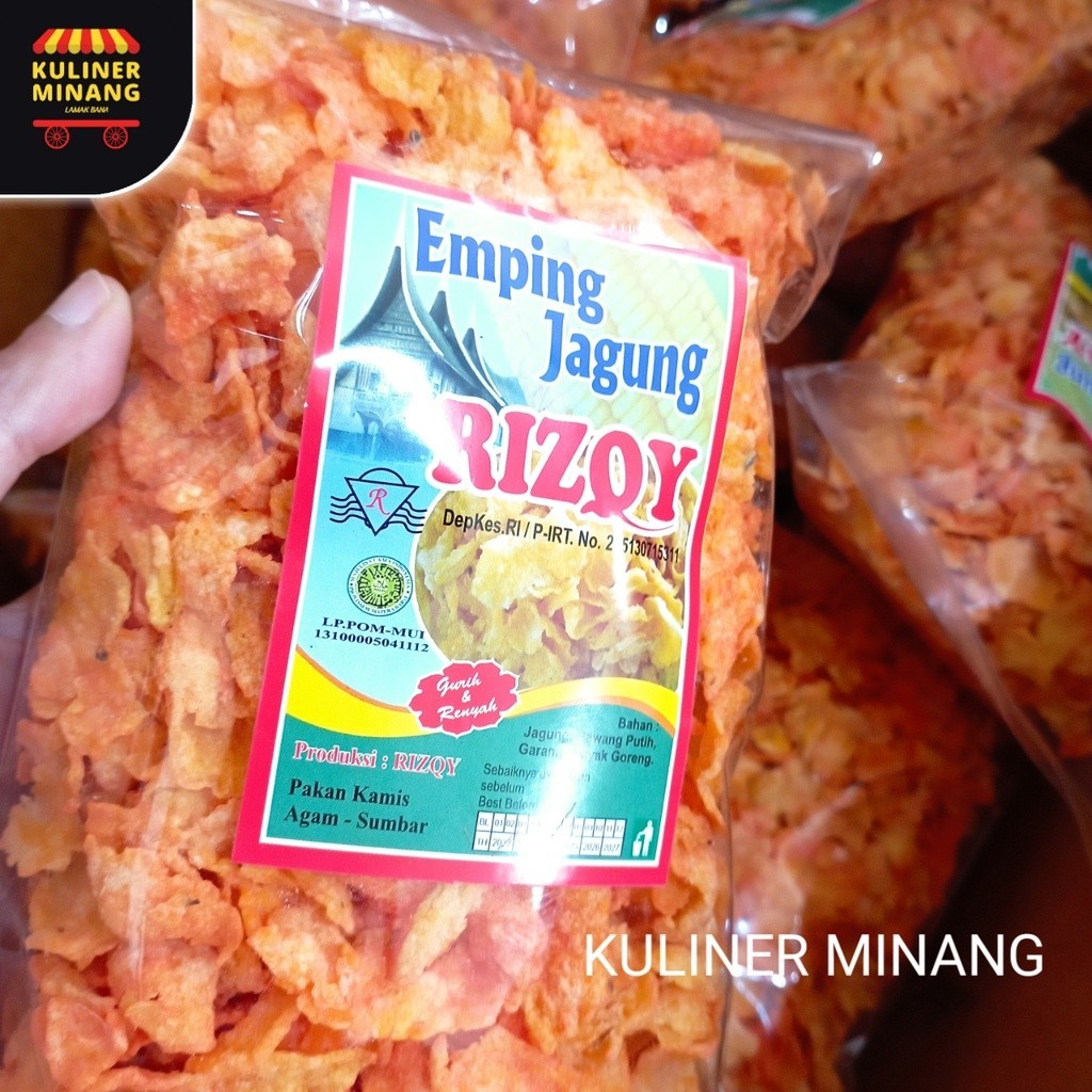 

Kuliner Minang Keripik Emping Jagung Oleh-Oleh Asli Cemilan Kampung Makanan Khas Payakumbuh Padang 250g Jajanan Snack AX00