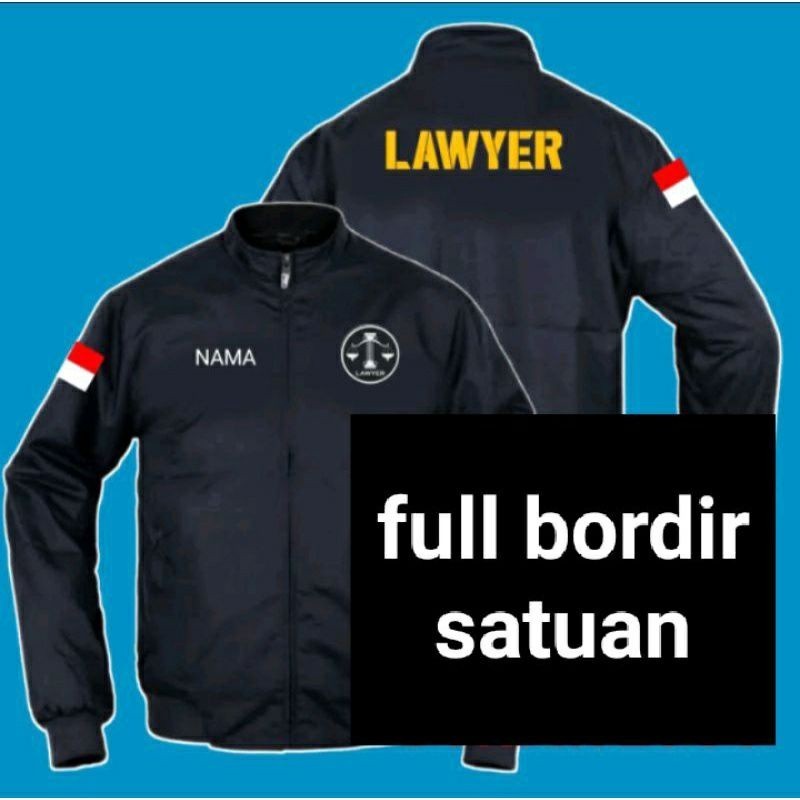 JAKET BOMBER LAWYER FULL BORDIR/JAKET PRIA