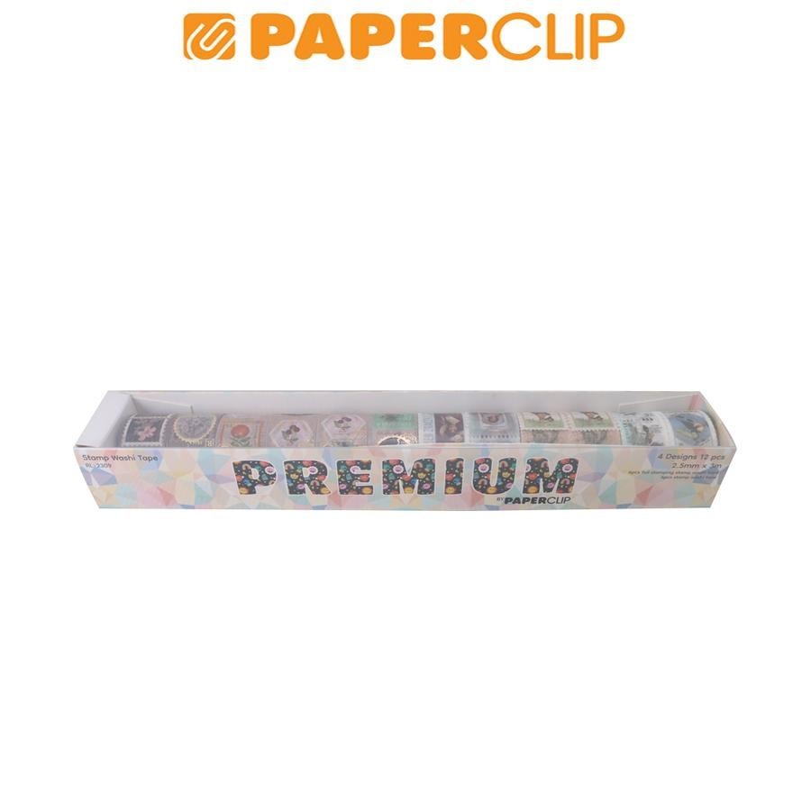 

DECORATION TAPE / WASHI TAPE RL2309 12P STAMP MOTIF