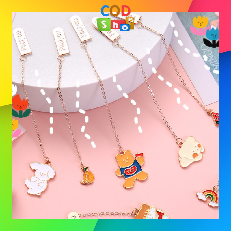 

COD - 6278 Pembatas Buku Gaya Korea / Paper Clip Liontin Bahan Metal