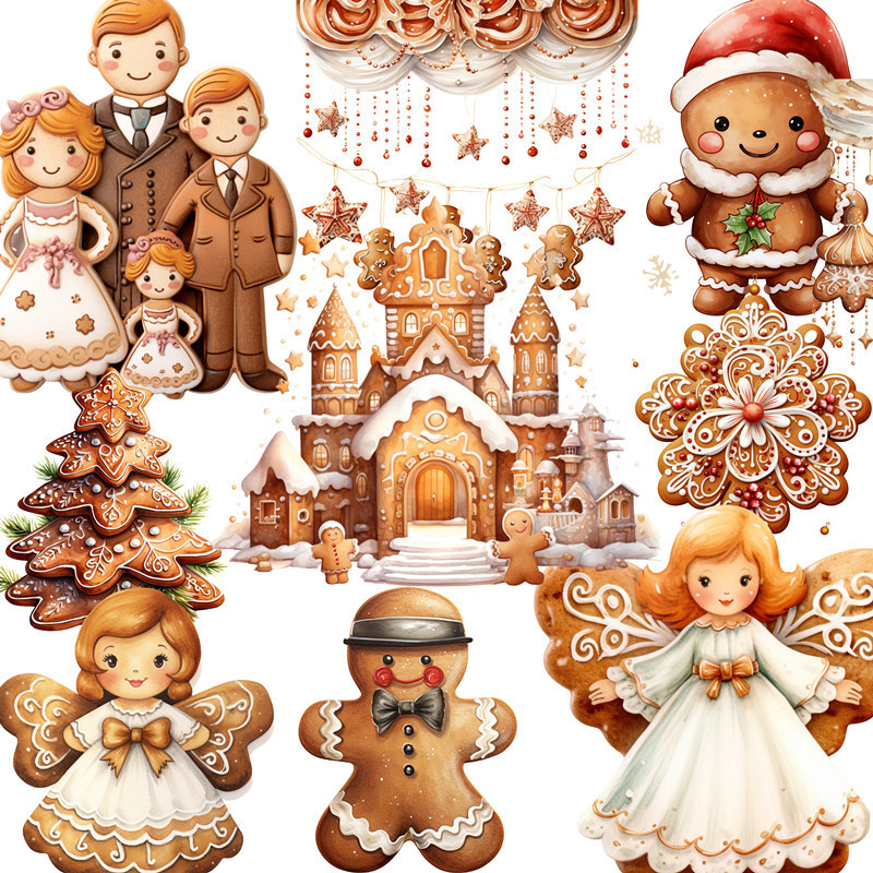 

Christmas gingerbread house Stickers Crafts And Scrapbooking stickers kids toys book Decorative sticker DIY Stationery