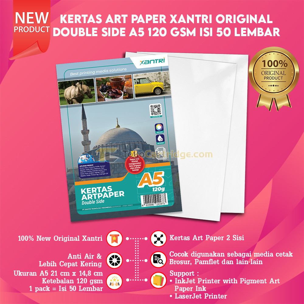 

50 pcs Kertas Art Paper A5 120gsm 120 gsm Print Foto Photo Double Side 50 pcs Art Paper Photo A5 Double Side Kertas Art Karton Cartoon Carton
