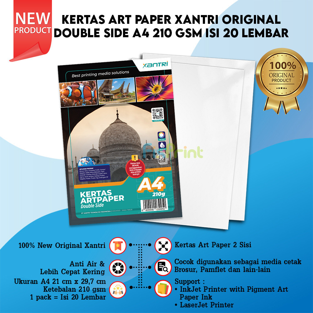 

Kertas Art Paper Double Side A4 210gsm Photo Paper A4 20 Pcs / Pack For Printer Canon Epson HP Kertas Art Karton Cartoon Carton