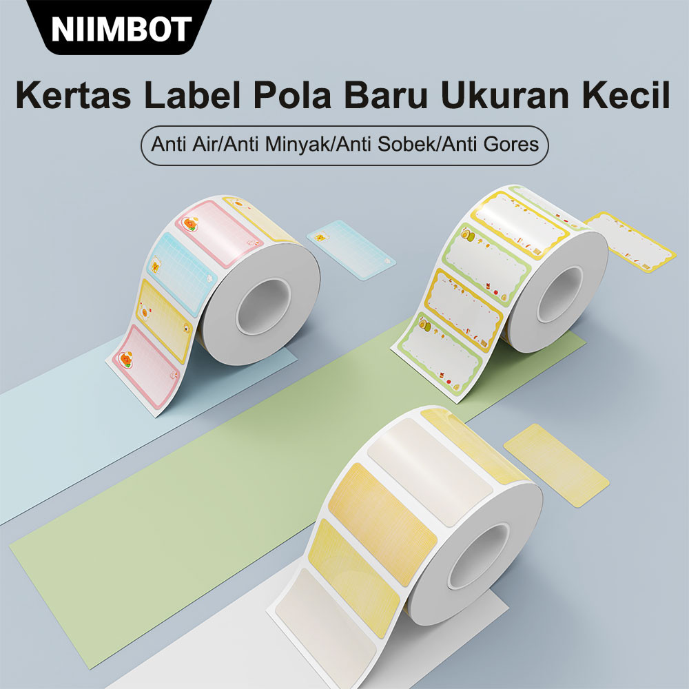 

NIIMBOT B21/B1/B3S Stiker Label Thermal Kartun Baru, Stiker Nama Siswa Lucu, Tahan Air