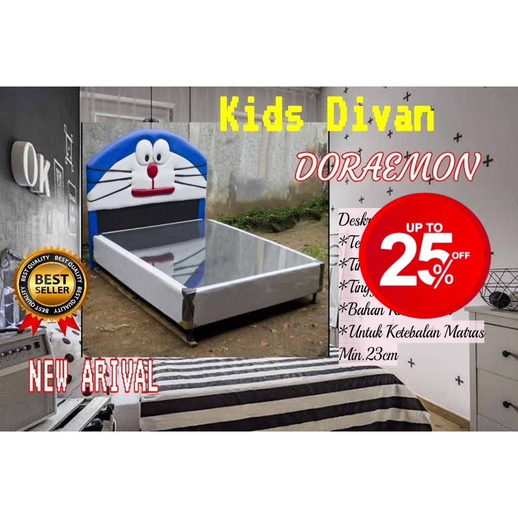 Divan/Difan Kasur sandaran Karakter Hello Kitty / Tayo / Doraemon