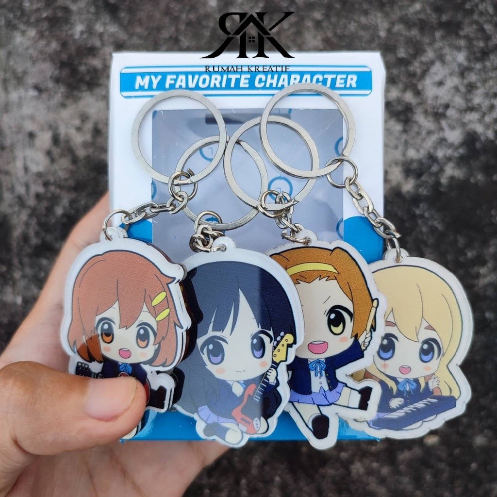 Gantungan Kunci Anime K-On - Ganci Anime K On - Keychain Karakter Yui Azusa Mio Tsumugi Ritsu