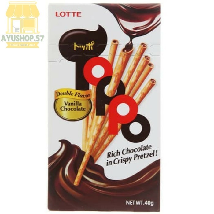 

LOTTE Toppo Vanilla Coklat biskuit [17grx12pcs/Box] - AYUSHOP57