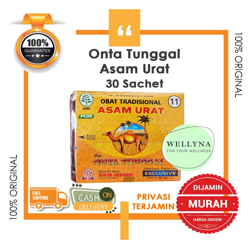 Jamu herbal obat tradisional asam urat cap unta onta tunggal no 11 Atasi Asam Urat, Rematik & Encok