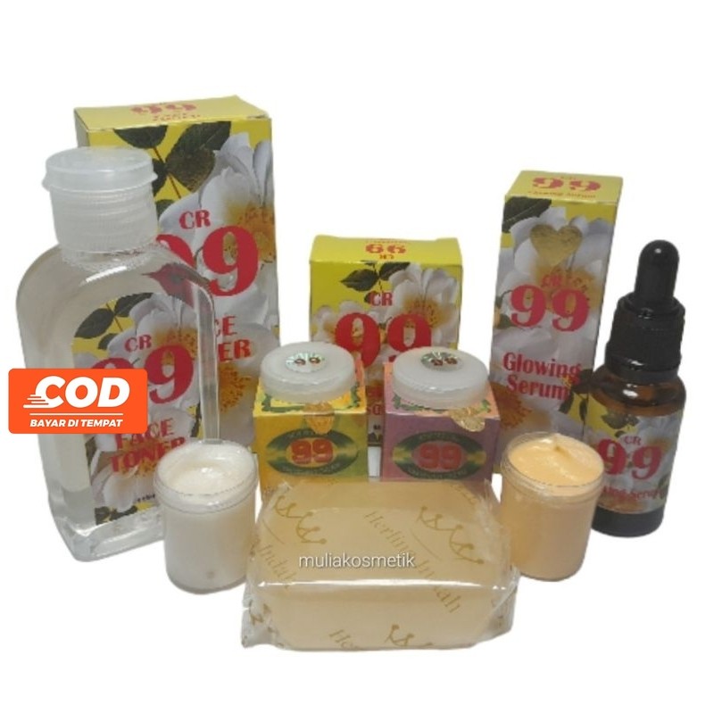 PAKET CREAM 99 WHITENING GLOWING BPOM (5in1 lengkap)