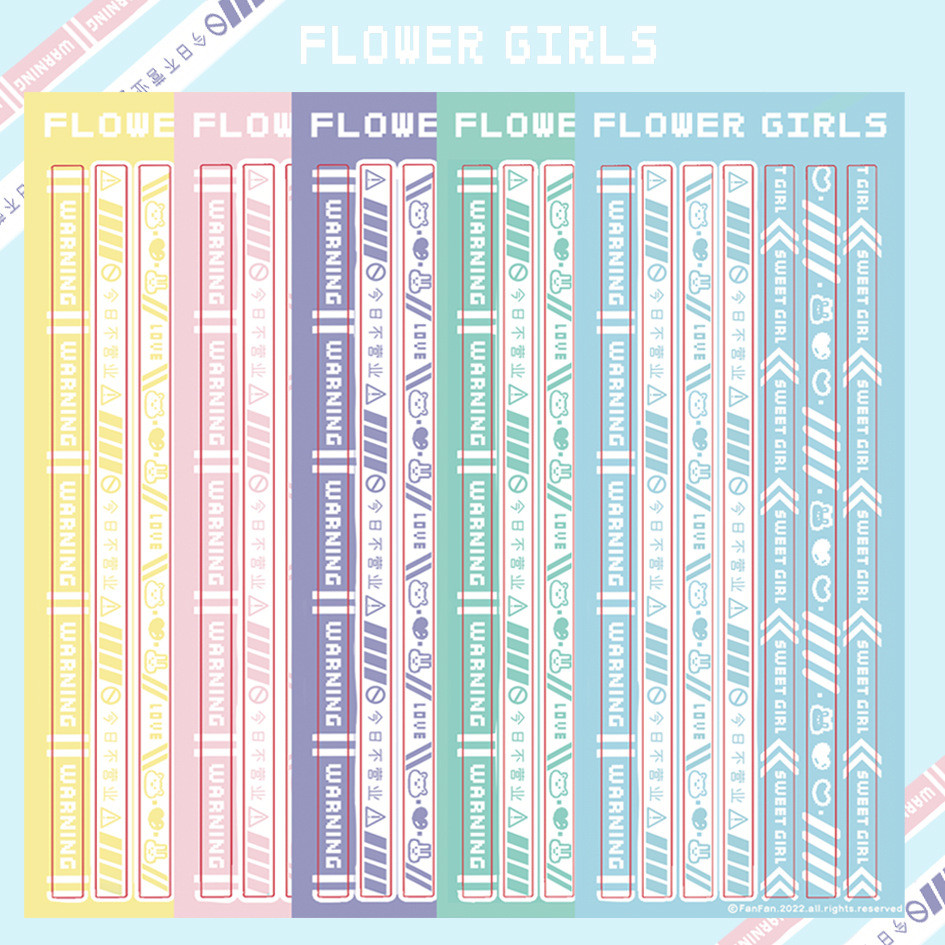 

[GAMGAM] Flower Girls Series Sticker Sheet Journal DIY Scrapbook Decor Korean Stickers Photocard Deco Photocard Stiker