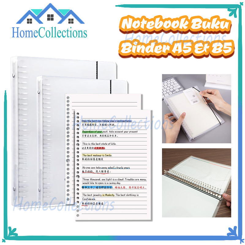 

Simple Style Spiral Notebook/A5/B5 Morandi Pastel ART Divider/Kertas Binder Loose Leaf A5/B5 60 Lembar