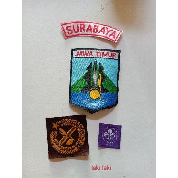 Bordir badge/ bed pramuka lengkap kota surabaya