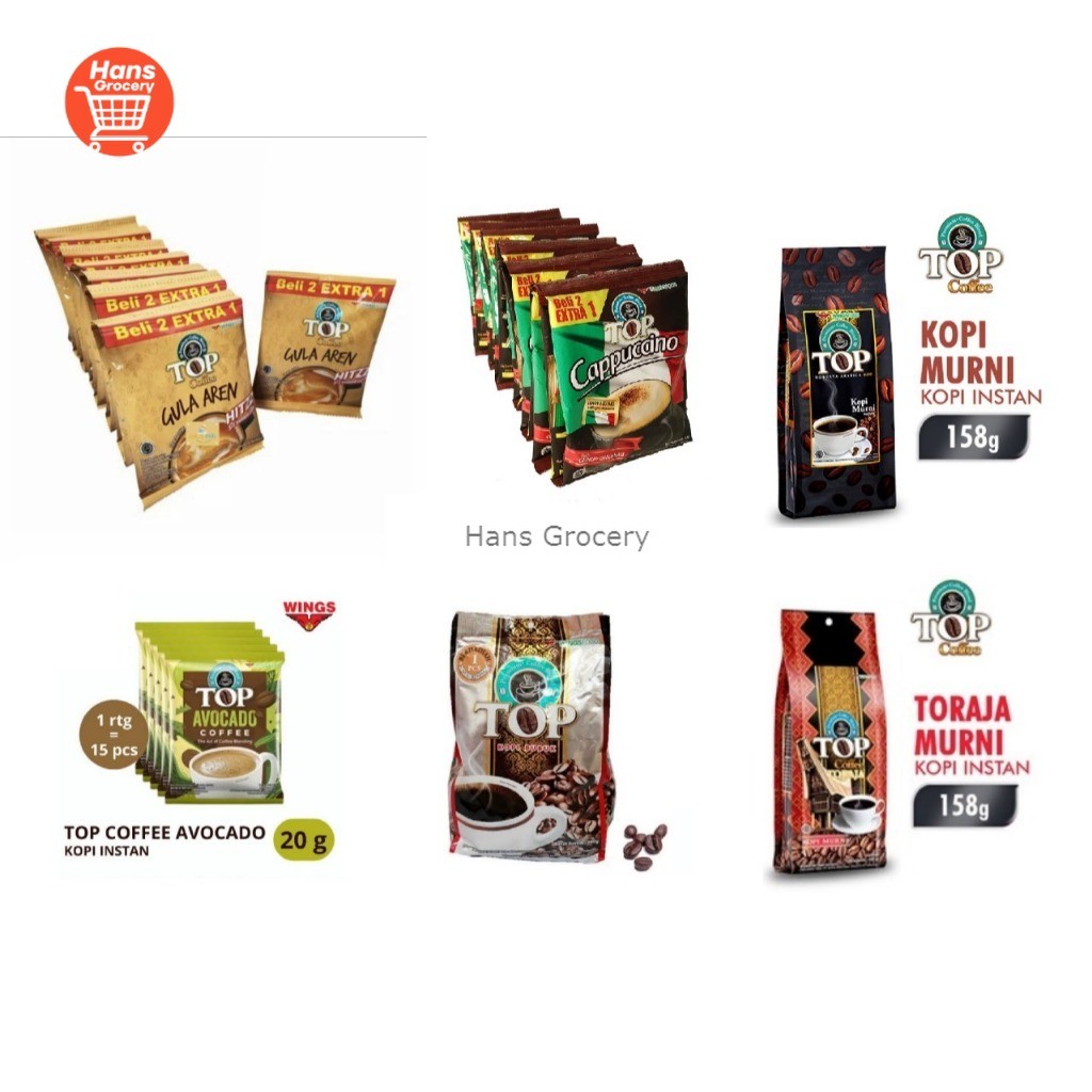 

Hans Kopi Top Coffee Gula Aren, Avocado, Cappuccino, Murni dan Toraja All Varian