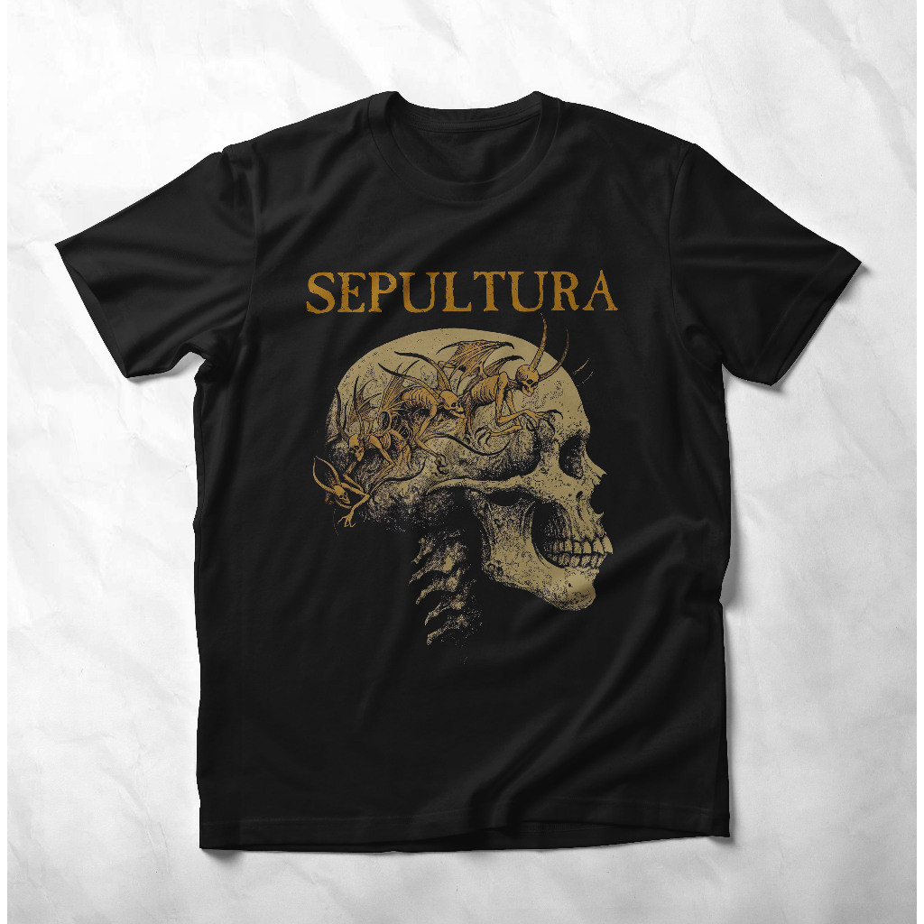 KAOS BAND METAL SEPULTURA | Tshirt Baju Band Sepultura Katun Combed Distro Musik