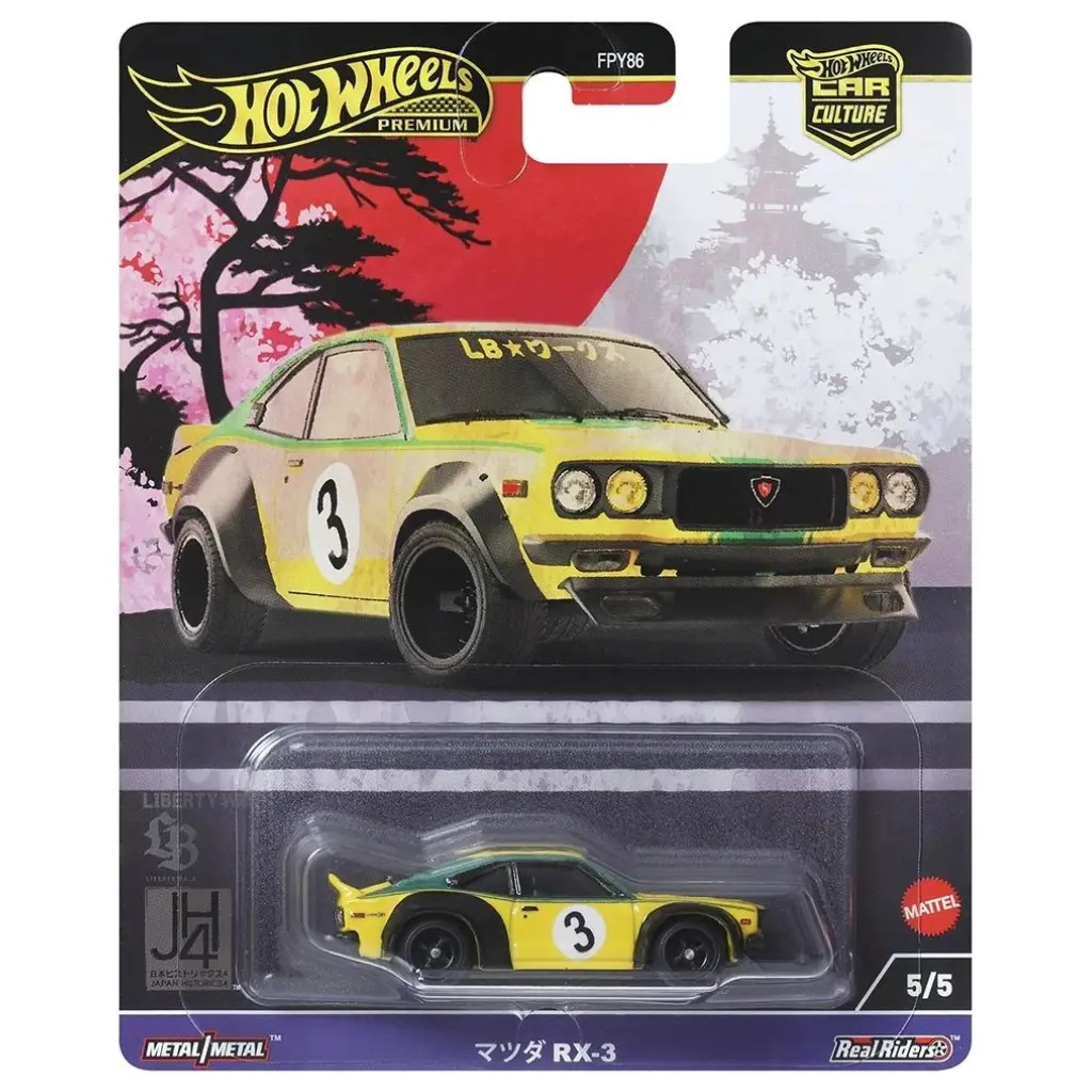 HOTWHEELS PREMIUM JAPAN HISTORICS MAZDA RX-3 FREE PROTECTOR