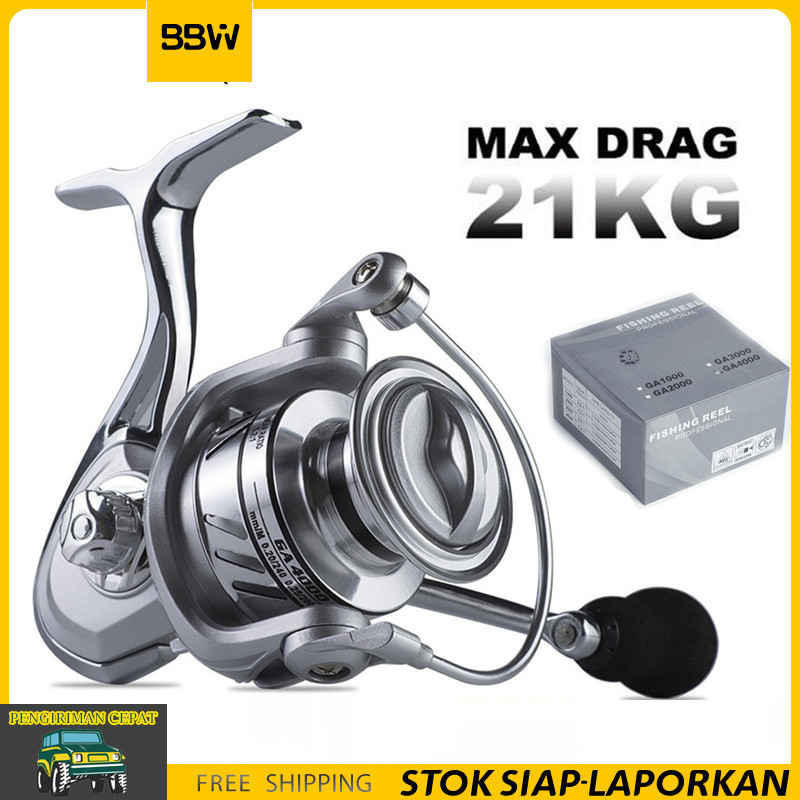 Reel Pancing Asli Besi Fishing Reel 10kg GA1000 - 7000 / Reel Pancing Murah Kuat Power Handle/ Reel 