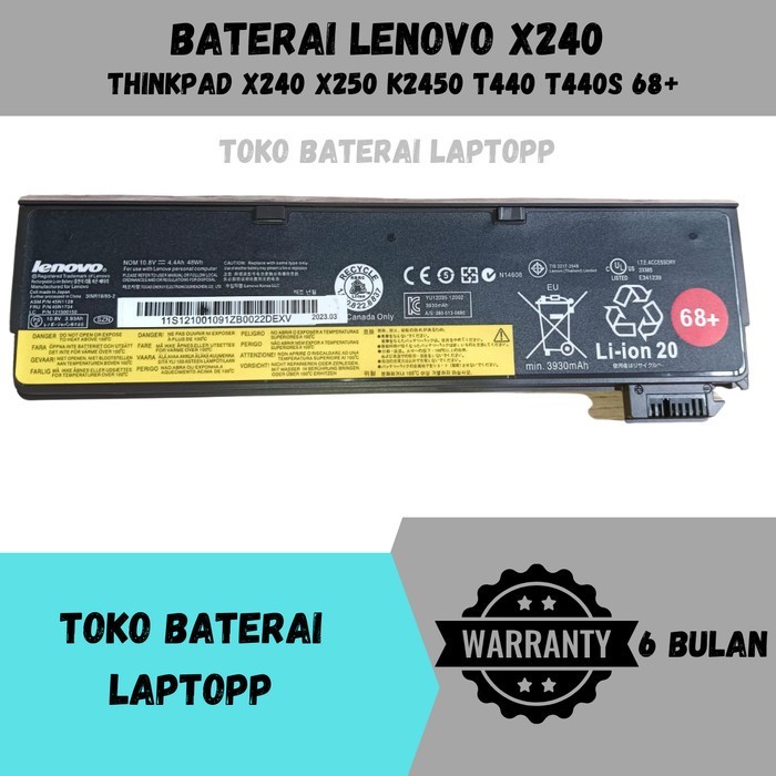 Baterai Batre Len ThinkPad X240 K2450 L450