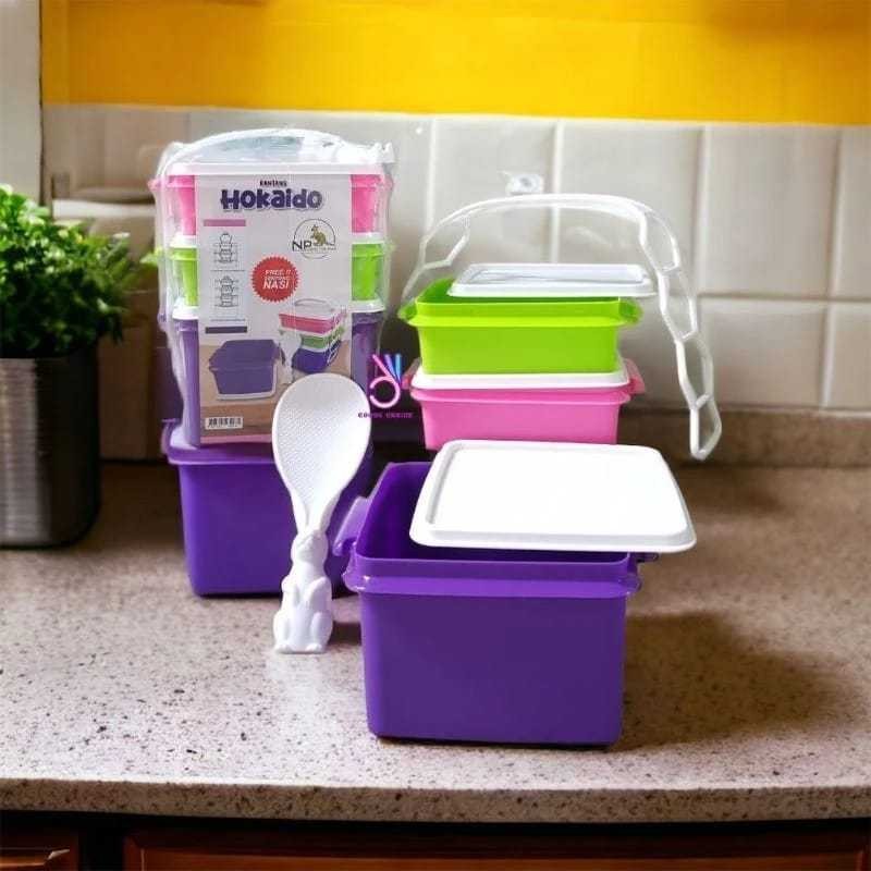 RANTANG HOKAIDO SUSUN 3 / LUNCH BOX KATERING BEKAL ANAK SEKOLAH