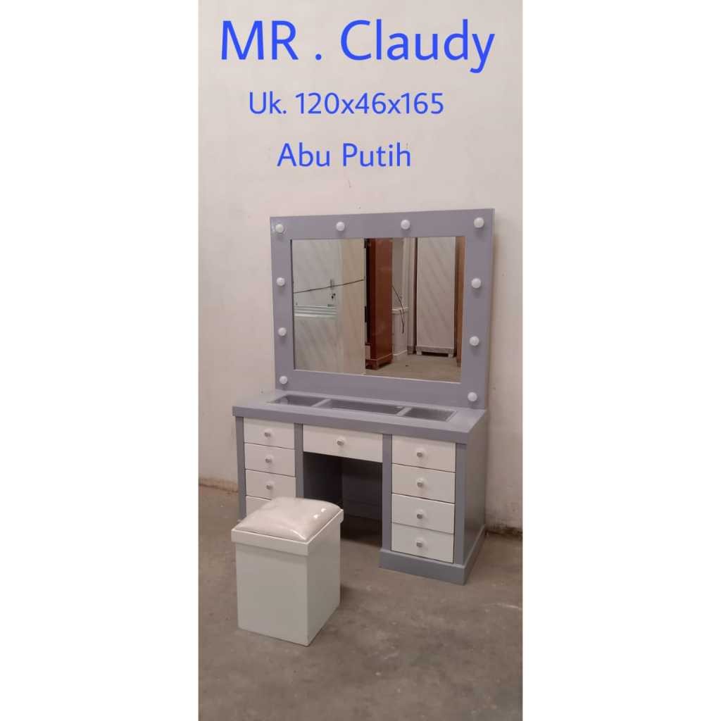 Meja Rias Claudy Abu Putih *