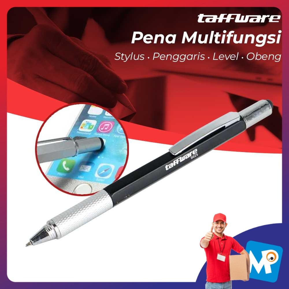 

Taffware Pena Multifungsi Plastik Stylus Penggaris Waterpass Obeng - 9625