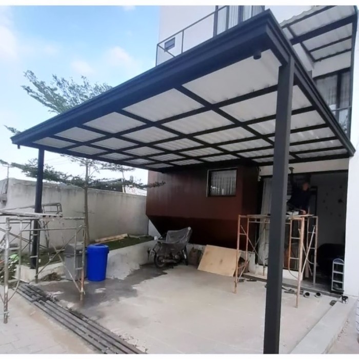 kanopi Alderon besi hollow galvanis