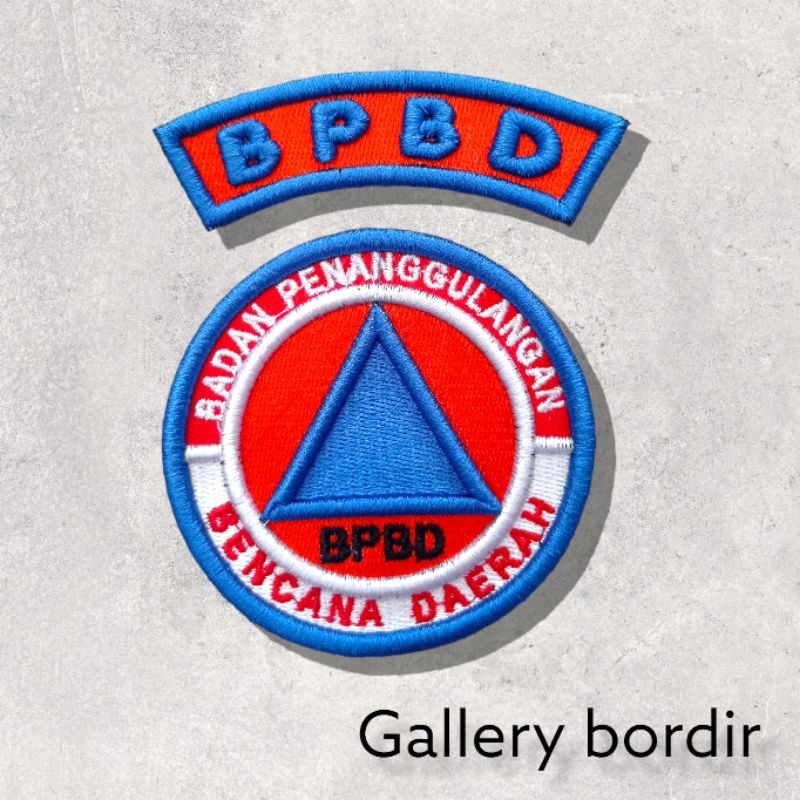 Bordir bordir logo bpbd timbul 3d