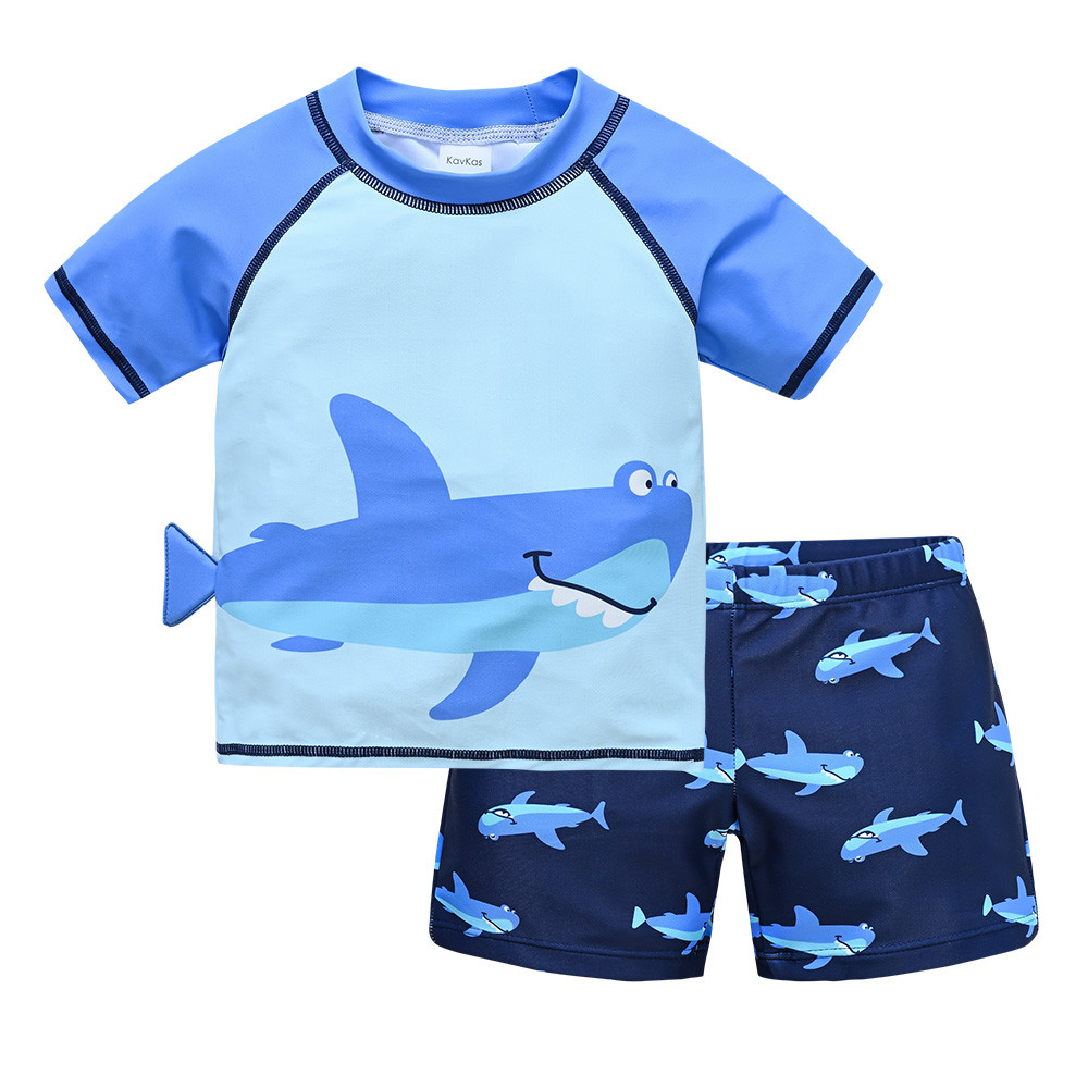 Summer New Arrival 2 PCS Kid Boys Rash Guard Child Swimwear Truck Beach Short Baby Swimsuit Private 