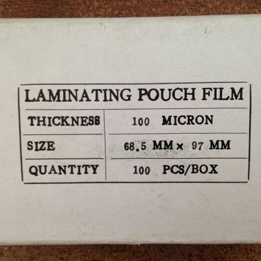 

TERBAIK PLASTIK / FILM LAMINATING KTP