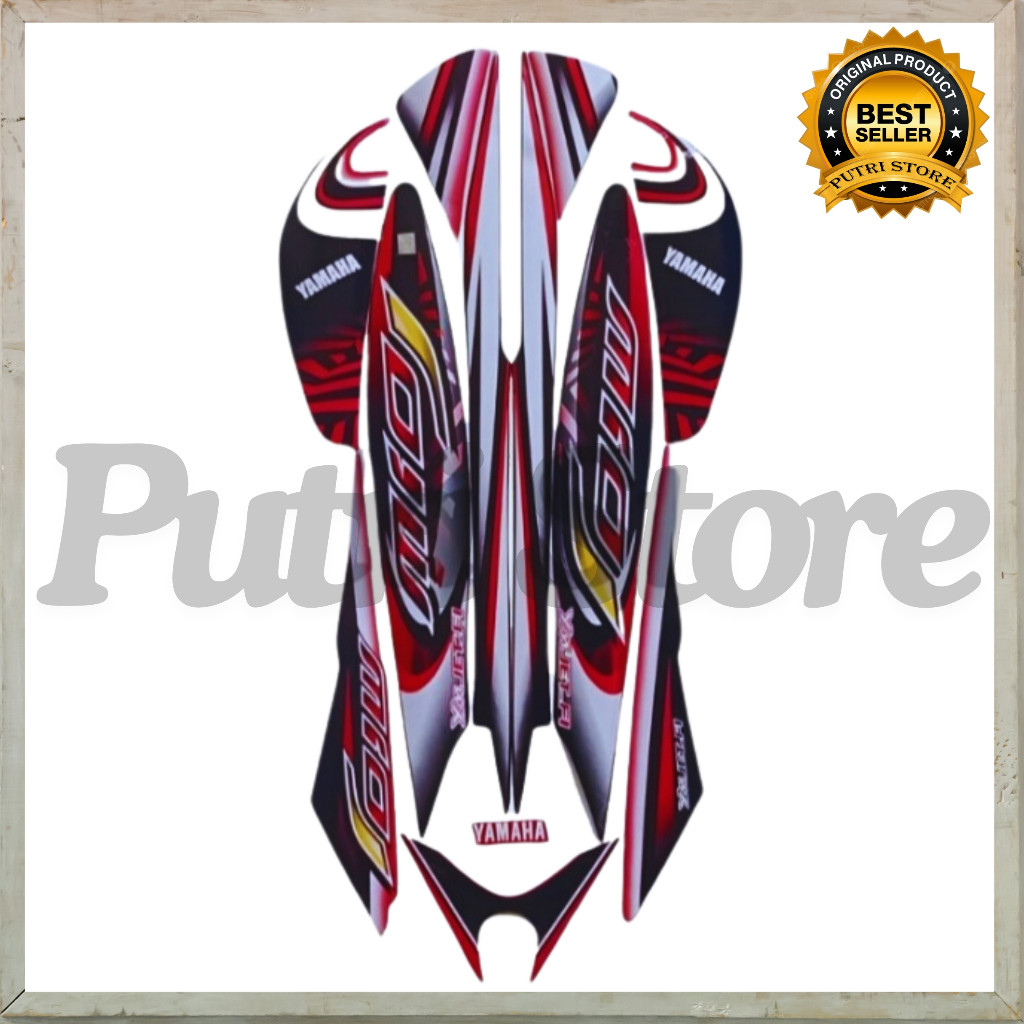 Stiker Striping Mio J 2013 Merah Biru List Stiker Standar Mio J 2013 - Striping Standar Mio J 2013