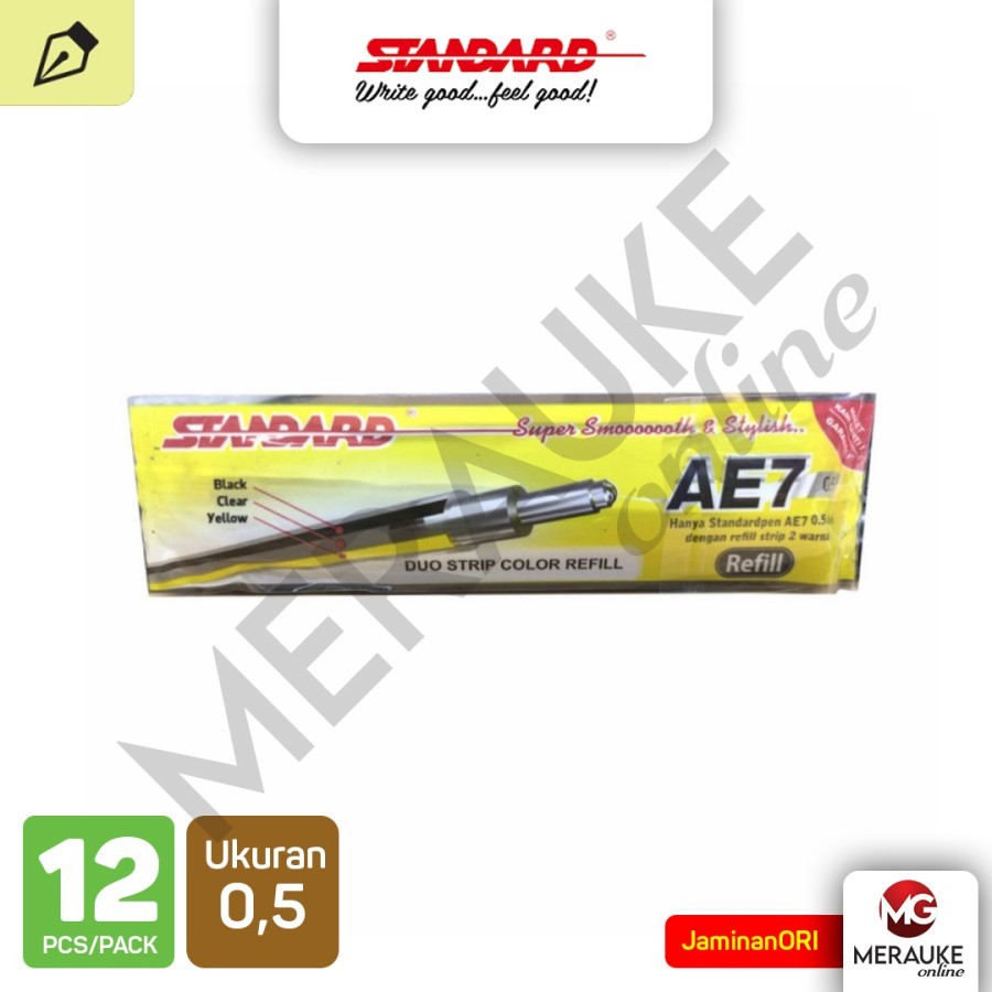 

Isi Ballpoint / Refill Standard AE7 0.5 1 BOX isi 72 Set 864 Pcs - Tinta Hitam