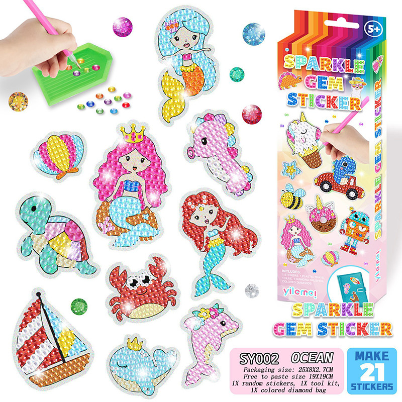 

Handmade Diamond Painting - Unicorn - Diamond Painting Stickers - Mermaid - DIY Crafts for Small Animals - Decorative Gifts