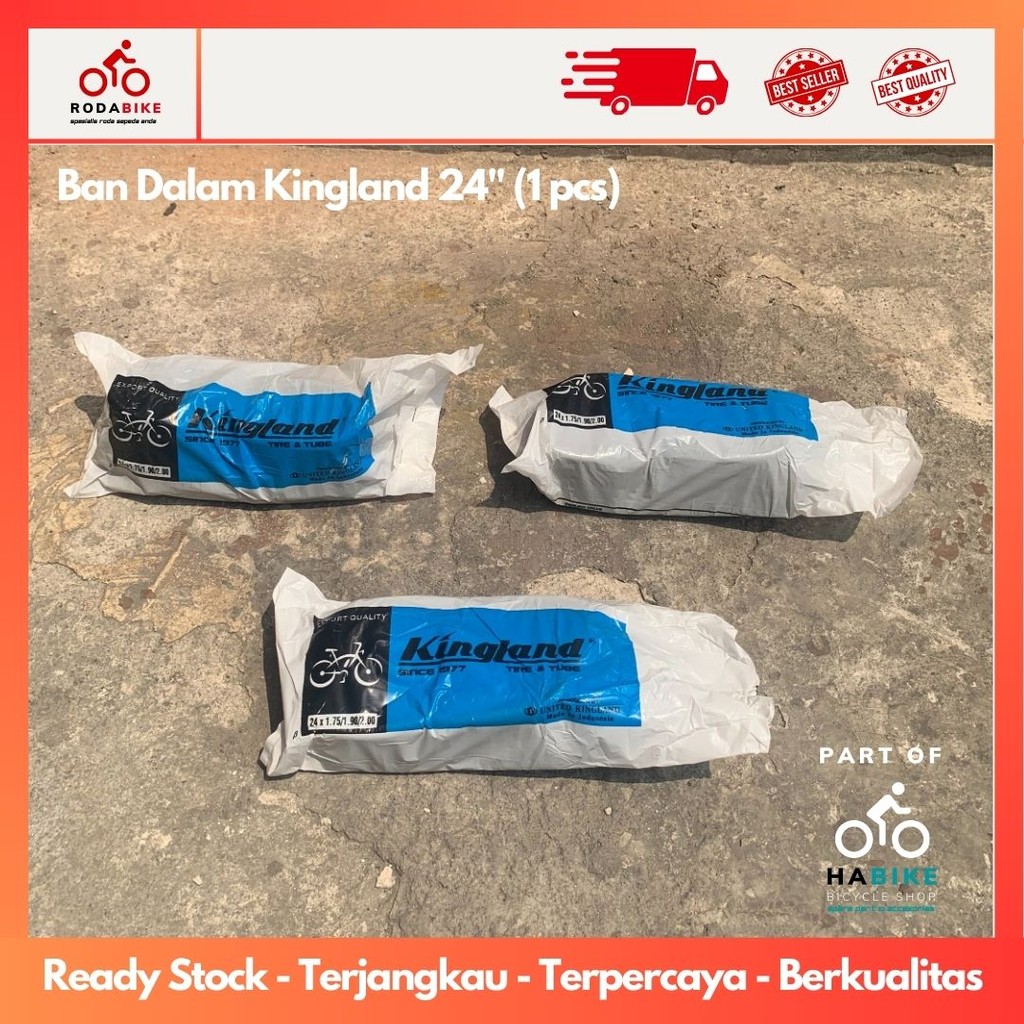 Ban Dalam Sepeda 24x1.75/1.90/2.0 Kingland Mini Atlantis Pentil Motor Untuk Sepeda Ukuran 24"