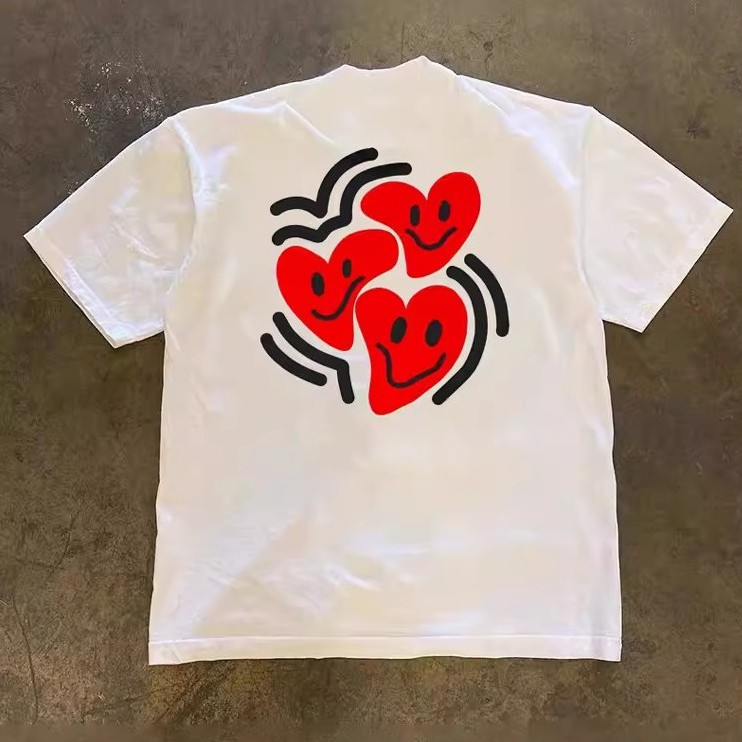 T-shirt hati cinta merah | Kaos Wanita Puith | Kaos pria dan wanita