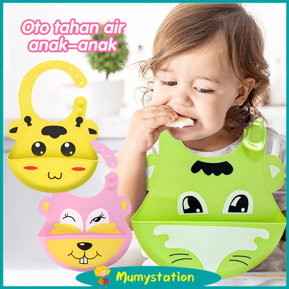 Mumystation Celemek Bayi Karakter Lucu Bib Slabber Silikon