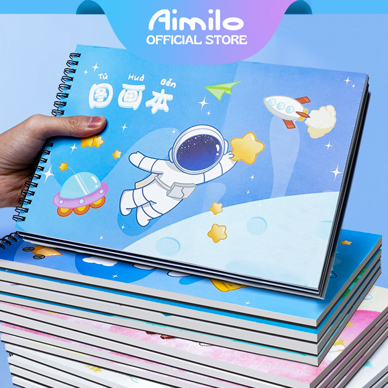 

Alat Tulis Anak / [READY] Aimilo Sketchbook A4 Buku Gambar Anak Astronot Jilid Spiral Kertas Tebal 30 Lembar