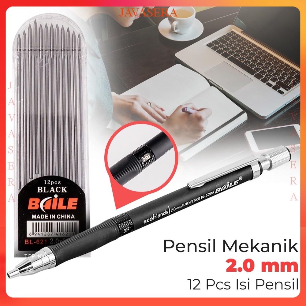 

Pensil Mekanik Mechanical Pencil 2B 2mm 12 Isi - 7ROTEFBK