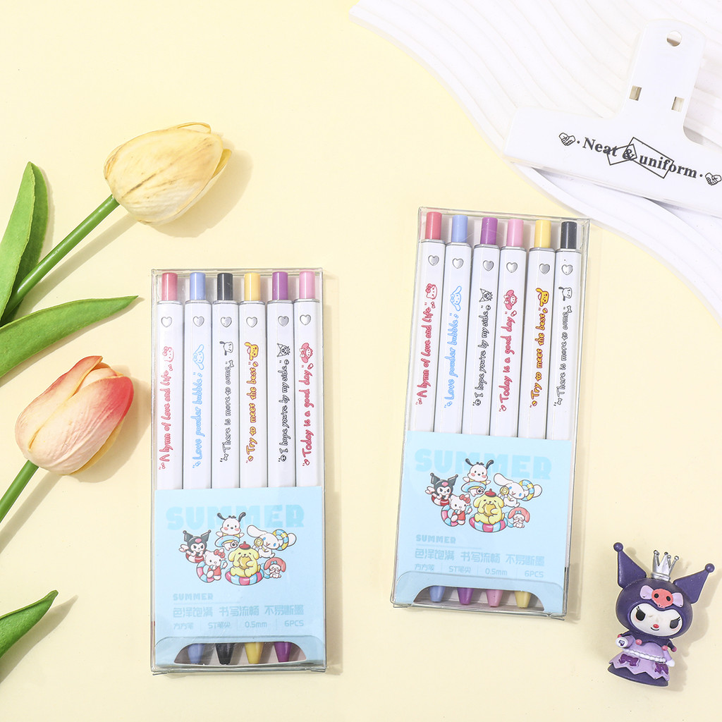 

TERMURAH! 1 SET ISI 6 PCS PULPEN GEL MEKANIK MOTIF PUTIH DENGAN QUOTES POSITIVE VIBES ATK