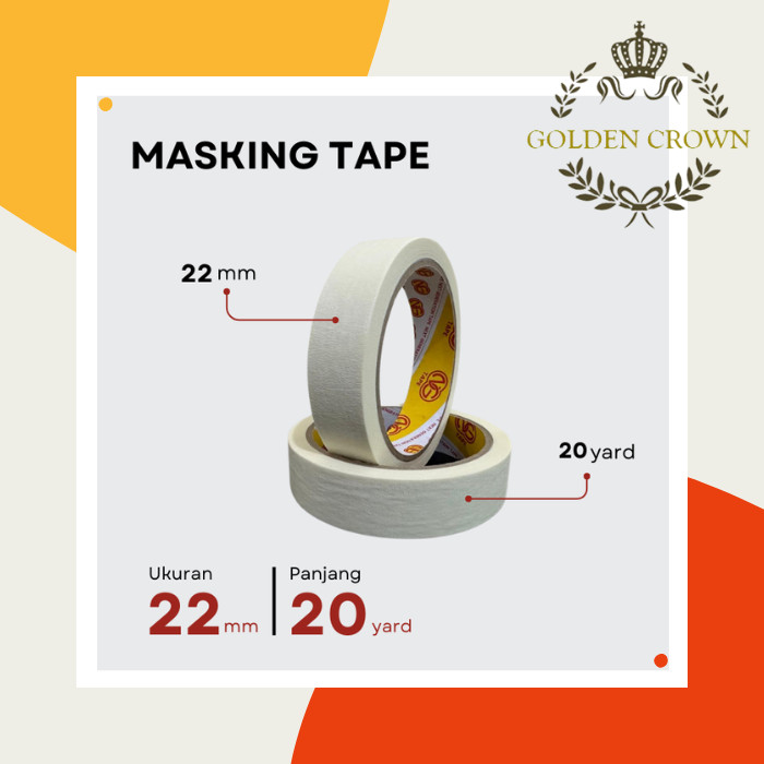 

LAKBAN KERTAS / MASKING TAPE 1 INCH 22 MM