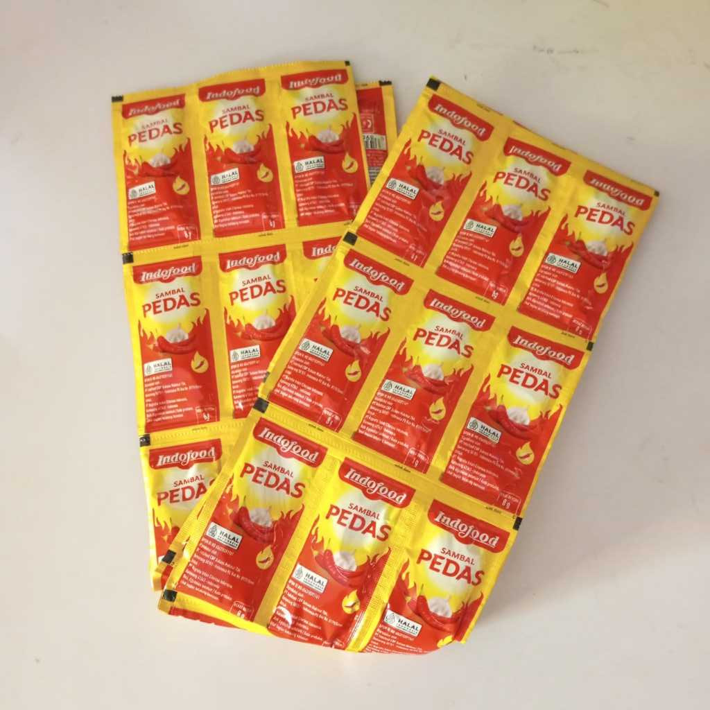 

(3 RENTENG 36PCS) Indofood Saus Sambal Pedas Sachet 8gr